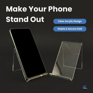 [Ready Stock !!] Acrylic Phone Stand Display Style 3 Creative INS Style Transparent Display for Desk or Counter