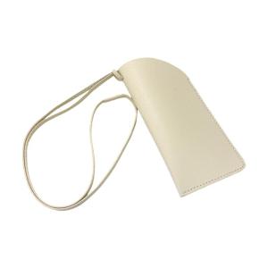 Portable Slim Eyeglasses Pouch Soft Sunglasses Bag Fashion Accessory for Trendy Men and Women with Necklace Strap