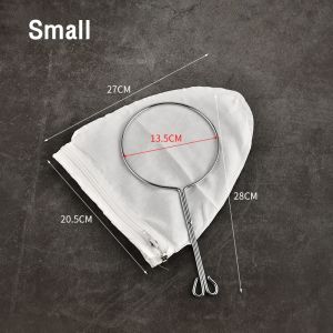 Milk Tea Filter Bag With Handle Milk Tea Cotton Cloth Reusable Fabric Mesh Filter Kitchen Accessories Bulk Foam Filter Cook Coffee Filte Tool