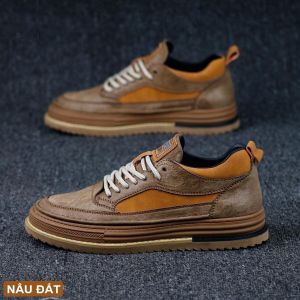 Giày Sneaker Nam da cao cấp tăng chiều cao siêu HOT