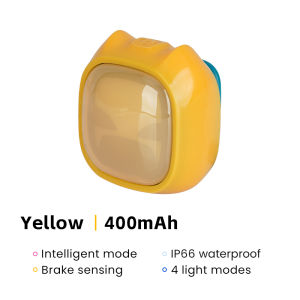 CXWXC Colorful Pattern Lights Brake Sensing Bicycle Taillight IP66 Waterproof Auto ON/OFF Bike Rear Light 400mAh 4 Gear Lighting