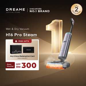 Dreame H16 Pro Steam Wet Dry Vacuum | World’s 1st Dual-Arm Robotic AI DescendReach with StainVenger™ & GapFree™ 2.0 Dual-Heat Floor Washing (200°C SaunaClean™ + 90°C ThermoRinse™) Dual-Power Assist System & 28000Pa Suction for Deep Premium Cleaning