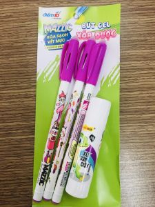Combo 3 Bút gel xóa được Điểm 10 MAZZIC TP- Gele01 viết êm trơn không tắc mực xóa sạch