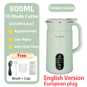 SUNATUR Multifunctional Soya Milk Maker 800ml Mini Soy Bean Grinder Machine Soymilk Heating Blender Rice Paste Maker