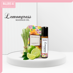 Tinh Dầu Massage - Hương Chanh Sả - Mallorie Au - Massage Body Cao Cấp Thư giãn / giảm stress Spa tại nhà Dưỡng Ẩm Da Hương Thơm Dịu Nhẹ