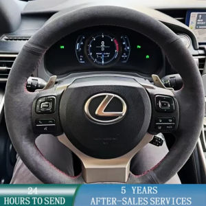 ZZSA Customized Car Steering Wheel Cover Hand Sewing Suede Leather For Lexus IS250 2014 2015 IS300 IS350 IS F-Sport IS200t 2016 2017 R6P8Q