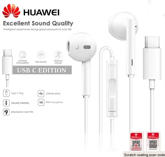 Original HUAWEI earphones Type-C Hi-Res Earphone USB TYPE C - Main Image