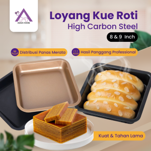 Loyang Persegi Roti Brownies Bolu Kotak Kue Anti Lengket High Carbon Steel