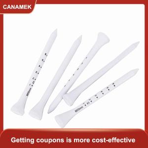 【CANAMEK】 50Pcs Chuyên Nghiệp Golf Tees 83Mm Trắng Golf Gỗ Tee Quy Mô Golf Tees