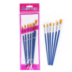 【DROFE】Nylon Brushes (6/10 Pieces) Special For Painting By Numbers Brushes Watercolor Gouache Paint Brushes Different Shape Round Pointed Tip Nylon Hair Painting Brush