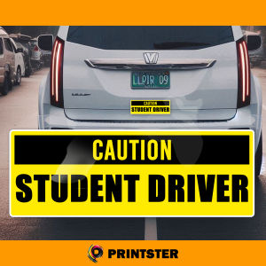 Magnetic Car Sticker and Vinyl Sticker Student Driver – Durable & Weatherproof