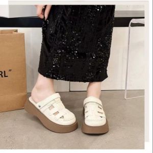 [Free Shipping] WomenS Clogs Half-Slipper Sandals Versatile For Indoor And Outdoor Wear New Summer Style Thick-Soled Beach Roman Sandals