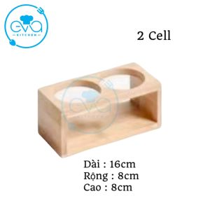 Lọ Hoa Thuỷ Tinh Decor Trang Trí Nhà Cửa Và Giá Đỡ Bình Hoa Bằng Gỗ 3 Ngăn