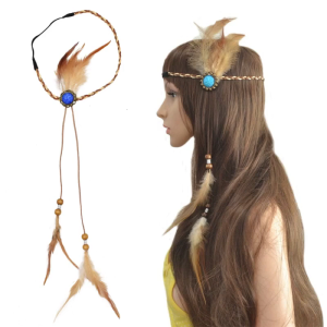 Native American Headdress Boho Feathers Headbands Indian Headpiece Feathers Headpiece Boho Headpiece Hippie