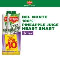 DEL MONTE 100% Pineapple Juice Drink Heart Smart with Reducol for Lower Cholesterol - 1L Tetra x 2. 