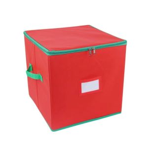 SPARAK 64 ngăn Hộp đựng đồ trang trí Giáng sinh Vải không dệt Có thể gấp lại. Hộp đựng bóng Giáng sinh Bền bỉ Hộp đựng đồ trang trí theo mùa Kho chứa đồ dùng Giáng sinh