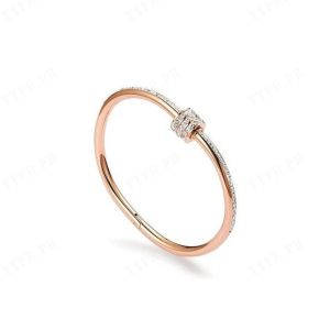 ttpr Womens Korean Style Simple Titanium Steel Bracelet Rhinestone Bracelet