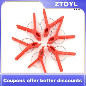 【ZTOYL】 100pcs Plastic grafting clips garden vegetable plants Flat and Round