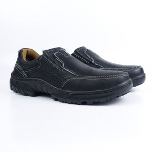 Sepatu Slip On Pria Kulit Sapi Model Casual Anti Licin Mamojosfore KT 05