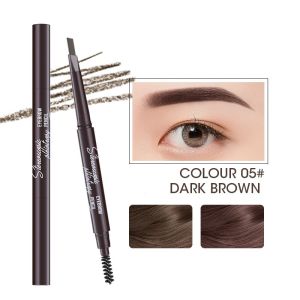 5 Colors Eyebrow Cosmetics Pencil 2 in 1 Waterproof Double-headed Eyebrow Tattoo Natural Long Lasting Makeup Paint Eyebrow Pencil