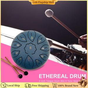 [Ueb Flagship Mall]6 inch 11 Tune Percussion Musical Instrument Steel Tongue Drum for Beginner