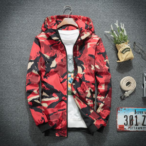 G78802 Dropshipping Camouflage Jacket Mens Fashionable Youth Thin Hooded Student Sports Class Uniform Wholesale 7/7