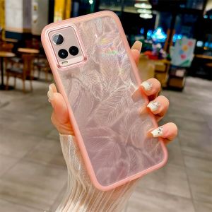 เคสสำหรับ VIVO Y21 Y21s Y21T Y21a Y33s Y33T เคสเคสโทรศัพท์ขนนกหรูหราพร้อมกล้องป้องกันเต็มรูปแบบกรอบกันกระแทกเคสนิ่มเคสป้องกันโทรศัพท์