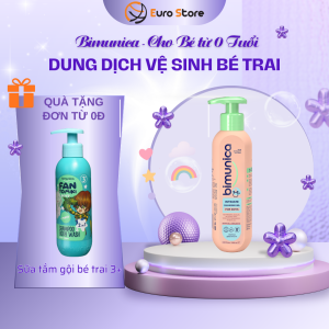 Dung Dịch Vệ Sinh Cao Cấp BIMUNICA Cho Bé Trai Từ 0 Tháng Tuổi - 110ml Kháng Khuẩn Giảm Viêm Tăng Đề Kháng