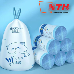 Túi đựng rác dây rút Minaier -Cuộn 100 túi