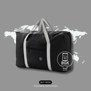 Foldable Travel Duffle Bag – Large Capacity Water-Resistant Polyester Weekender Luggage Hand Carry Storage Organizer