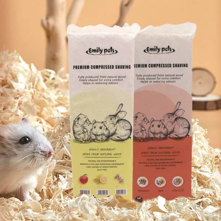 EMILY PETS 1KG Bath Premium Wood Flakes Bedding Hamster Habuk