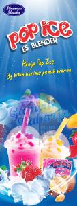 Banner Spanduk POP ICE Tanpa Tiang