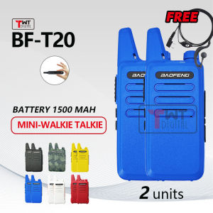BAOFENG BF-T20 Walkie Talkies Buy 1 Take 1 Long Range Two Way Radios with 1500mAh Battery Portable Handset Radio Handheld VOX Handsfree Interphone