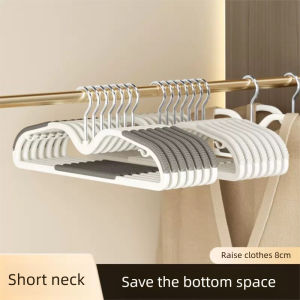 50PCS Short Neck Non Slip Clothes Hangers With 360 Degree Swivel Hook Heavy Duty Space Saving For Closet Organization