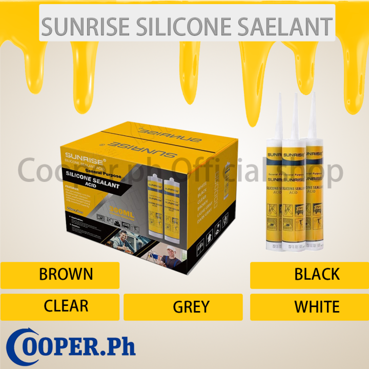 Sunrise Silicone sealant Clear brown black white grey colored Lazada PH
