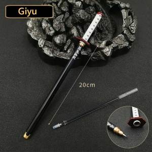 Anime Demon Slayer Sword Gel Pen 0.5mm Black Ink Refill Writing Pen School Stationery Supplies 0.5mm Novelty Agatsuma Zenitsu Writing Supplies Student Gift Stationery Anime Gel Pen Kimetsu No Yaiba Kamado Tanjirou Demon Slayer