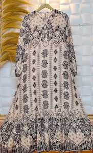 Andara Dress Gamis Rayon Motif Etnik Terbaru Gamis Elegant  Bahan Adem Busui Friendly