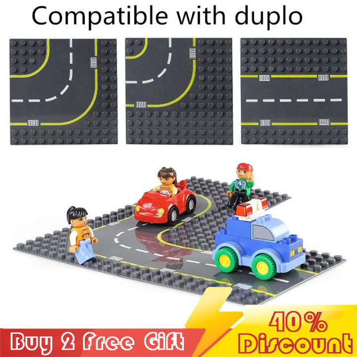 DIY Highway Road Plate Building Blocks Large Particles Building