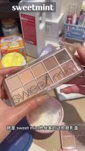 SWEETMINT Eyeshadow Palette 10 Colors 💄 SWEETMINT十色眼影盘 Palet Pembayang Mata Matte Highlight Blush Contour Matte Shimmer Eyeshadow