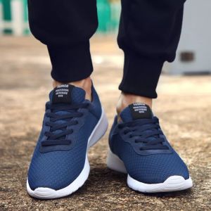 Sepatu Sneakers Pria Wanita Sepatu Sport Olah Raga Senam Biru Navy Bisa Cod Bayar di Tempat Gratis Ongkir
