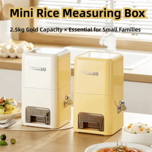 Juviaal rice container BPA-Free Kitchen Rice Bucket Sealed Space Saving Cereal Storage Bin Food Grade 5/10kg Rice Storage Container Kitchen Storage