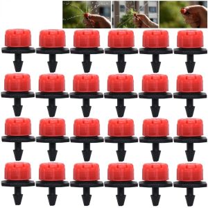 50/100Pcs Adjustable Irrigation Drippers Sprinklers 1/4 Inch Emitter Dripper Micro Drip Irrigation Sprinklers for Watering System