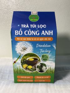 Trà bồ công anh túi lọc (hộp 40 gói) trà bồ công anh Bảo Khang nhuận tràng lợi tiểu chán ăn đau khớp chàm mẩn ngứa HN