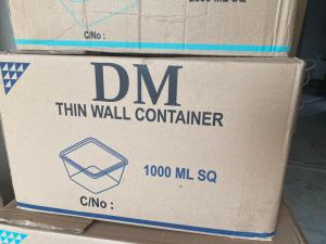THINWALL DM/KOTAK MAKAN SQ KOTAK SAMA SEGI 1000ML 1 DUS 150 SET