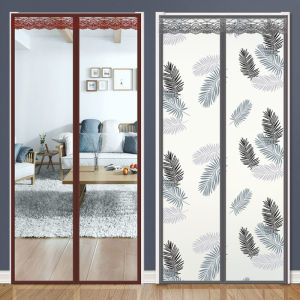 Summer Windproof Magnetic Screen Door Curtain Anti Mosquito Insect Fly Bug Curtain Automatic Door Screen Kitchen Curtain for Air Conditional
