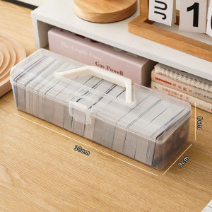 Kotak Plastik Besar Transparan Akrilik Kotak Penyimpanan Kartu Name Storage Card Box Multifungsi Kotak Obat