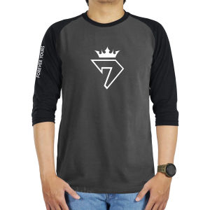 Kaos Raglan Lengan 3/4 Katun Combed Premium
