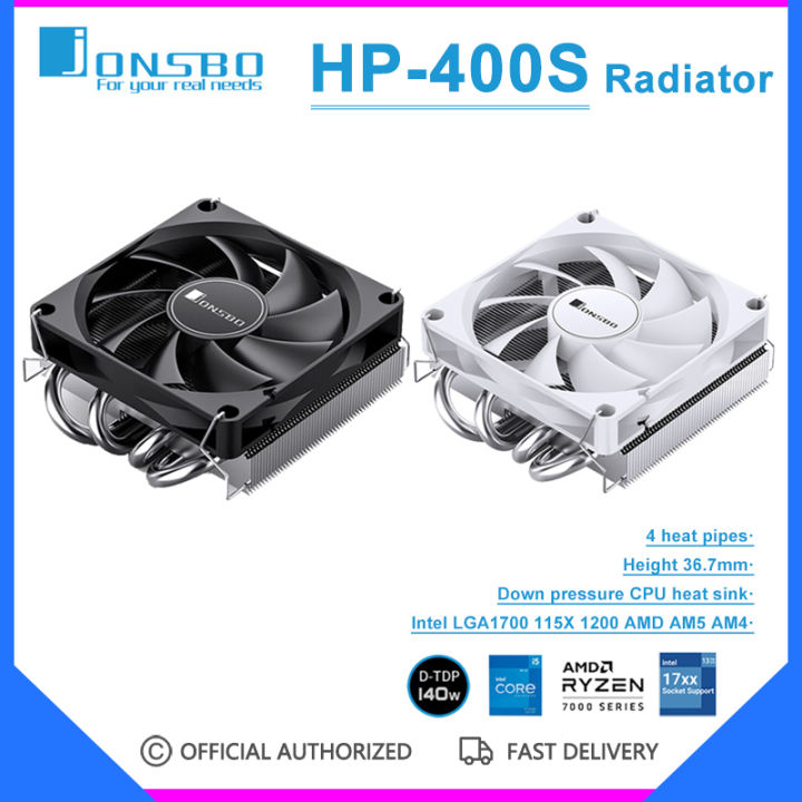 Jonsbo HP400S CPU Cooler 4Pin PWM 90mm Cooling Fan 4 Heat Pipe Push