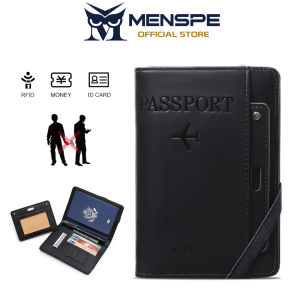 MENSPE Fashion Wallet RFID Card Case Soft PU Wallet Business Wallets Passport Holder Document Holder Mens Womens Multi-Card Position ID Credit Cards Holders Solid Color Travel Purses Coin Pouch