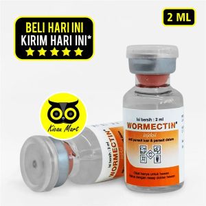 KICAU MART Obat Anti Parasit Wormectin Medion 2ml Wormectin Obat Anti Jamur Scabies Parasit Cacing Luar Dalam Gudik Kutu Kucing Anjing Domba Sapi Kambing Babi Kelinci